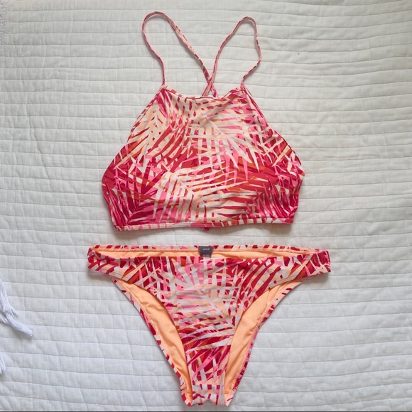 aerie Other - Aerie High-Neck Halter Bikini Set💗🧡💗